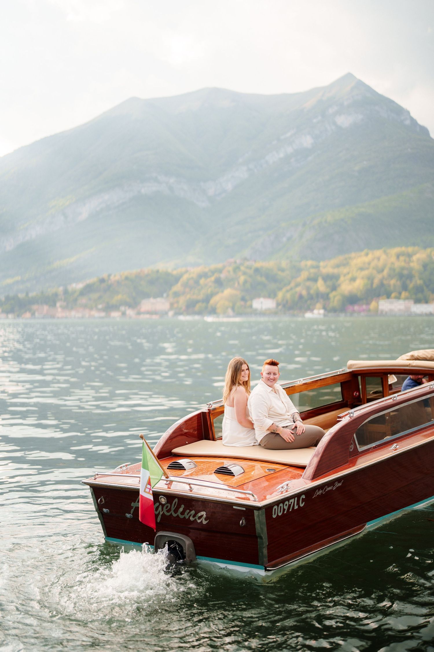 proposal on lake como varenna elegant photoshoot same sex couple