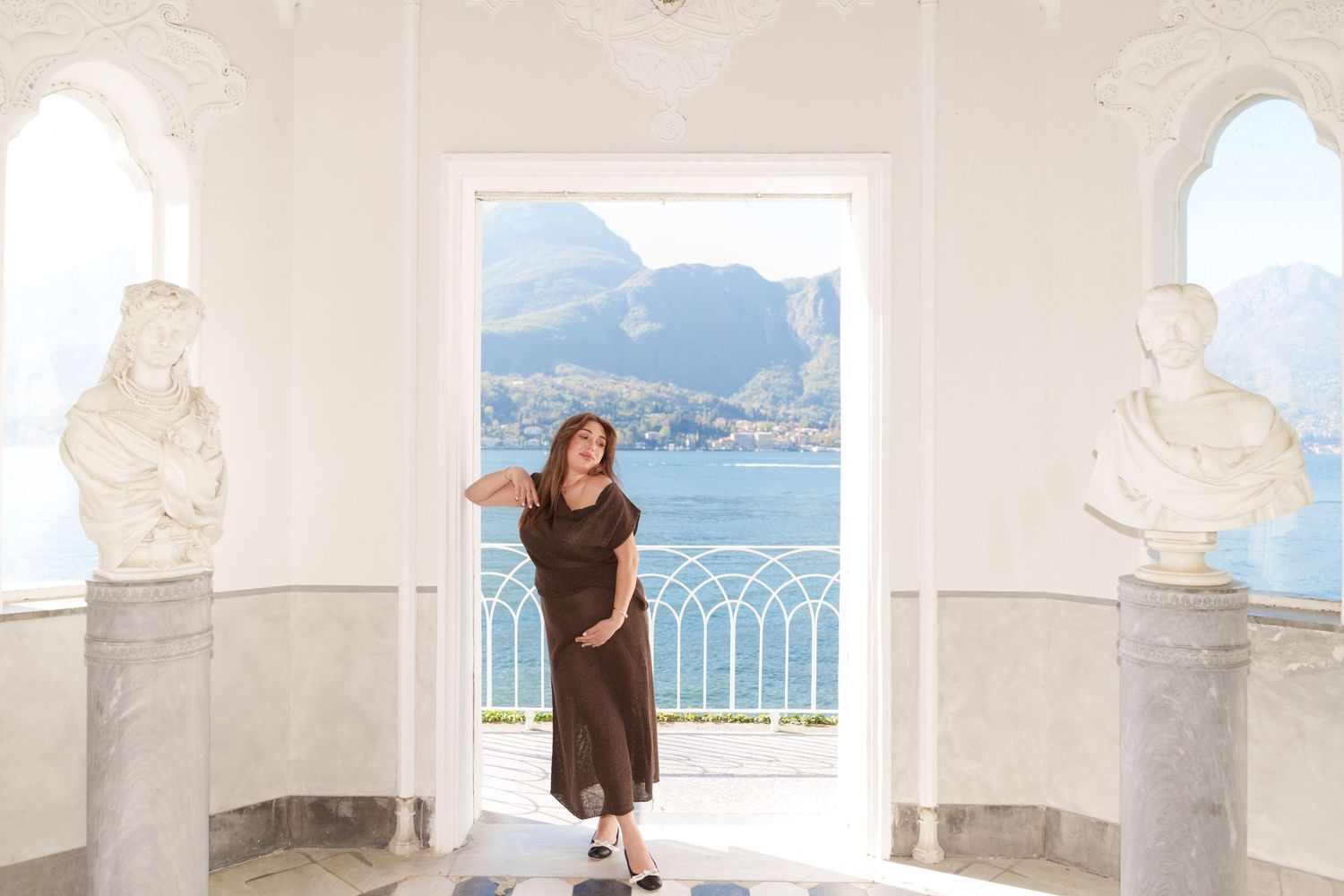 Villa Melzi Bellagio couple photoshoot lake view luxury Italy