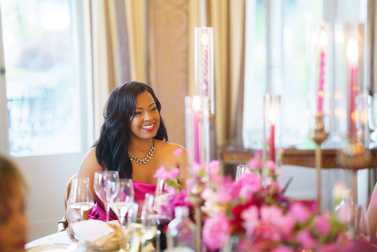 Candlelight dinner styling at Hotel Flori Como Lake celebration