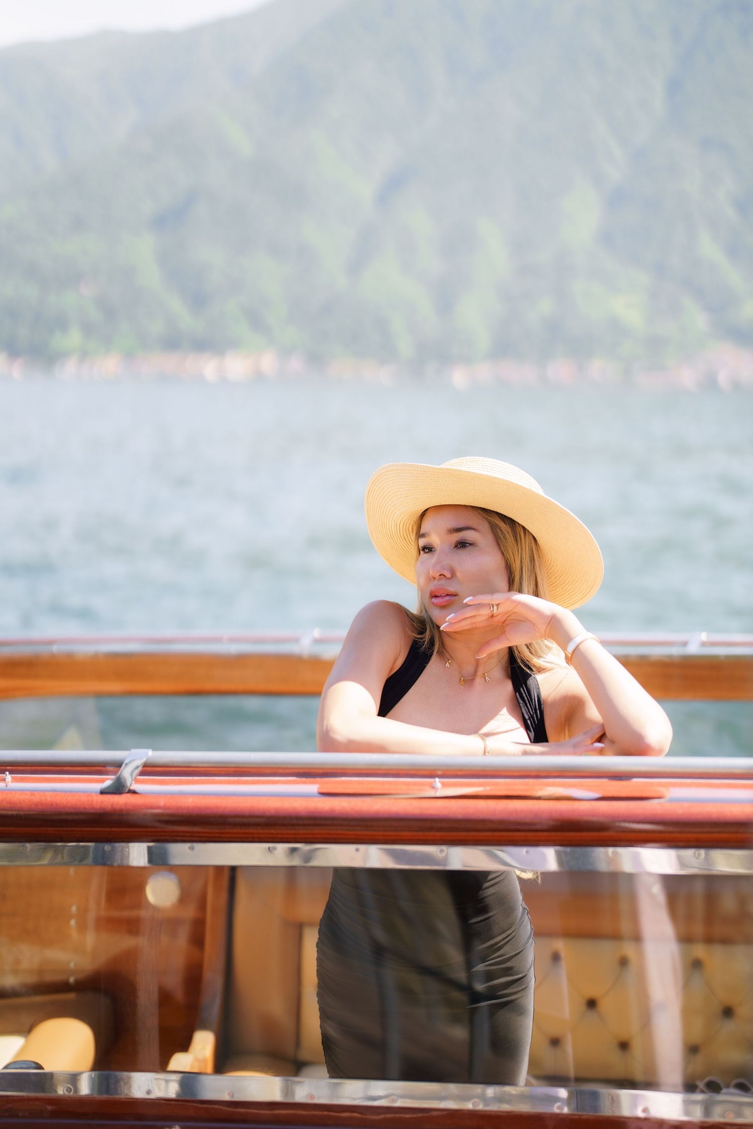 Luxury photographer Italy Como Lake creating editorial style portraits in Menaggio and Bellagio