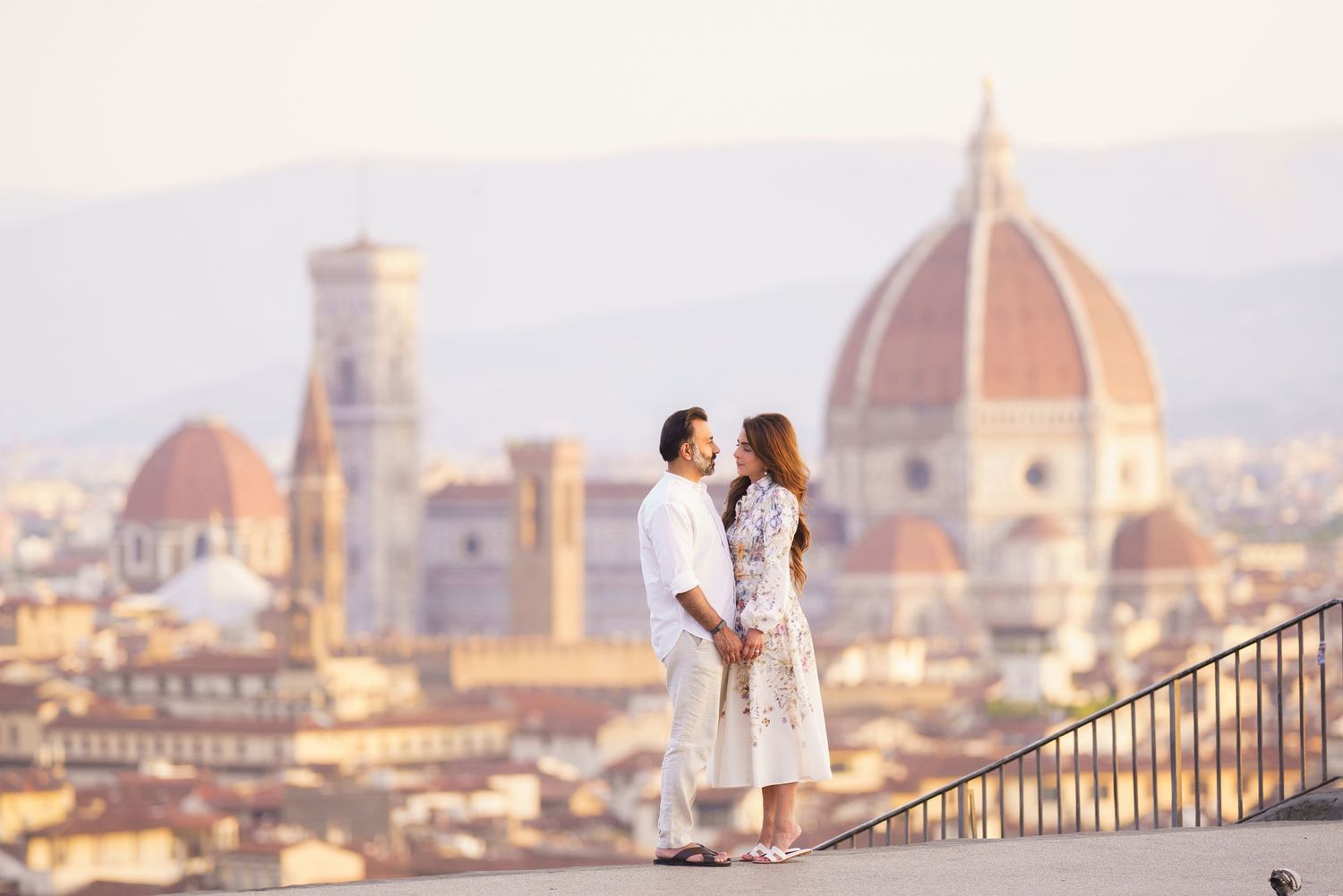 family photos Duomo Florence sunrise