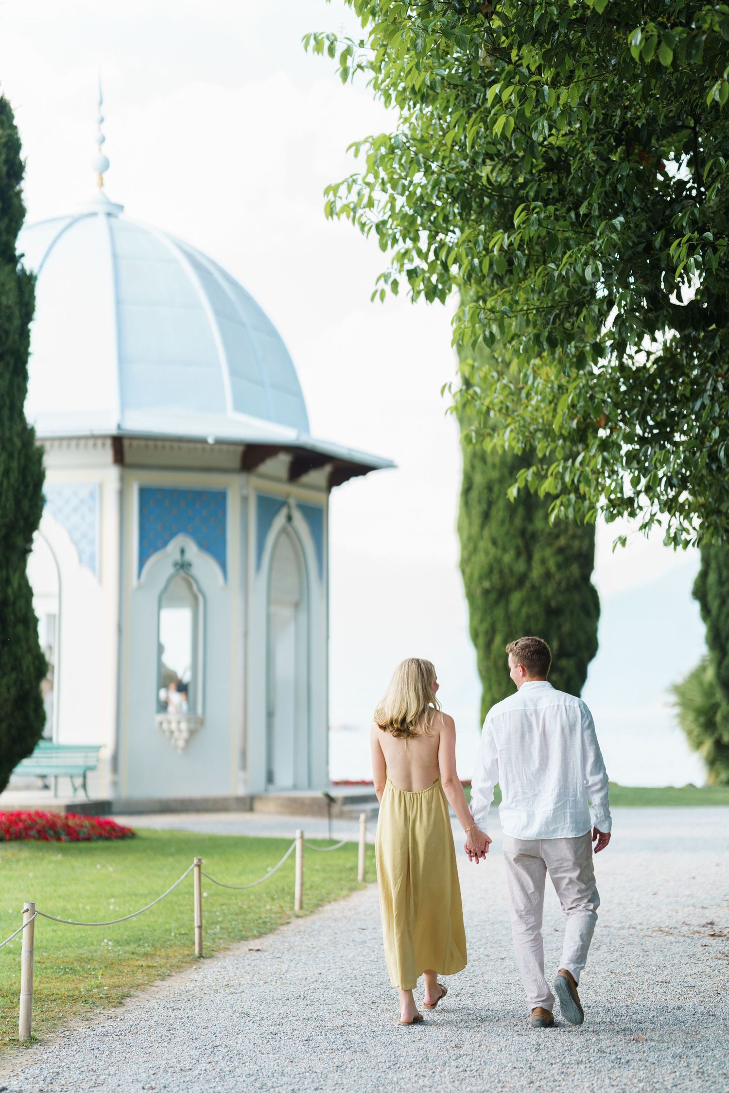 marriage proposal inside Villa Melzi  Bellagio Lake Como