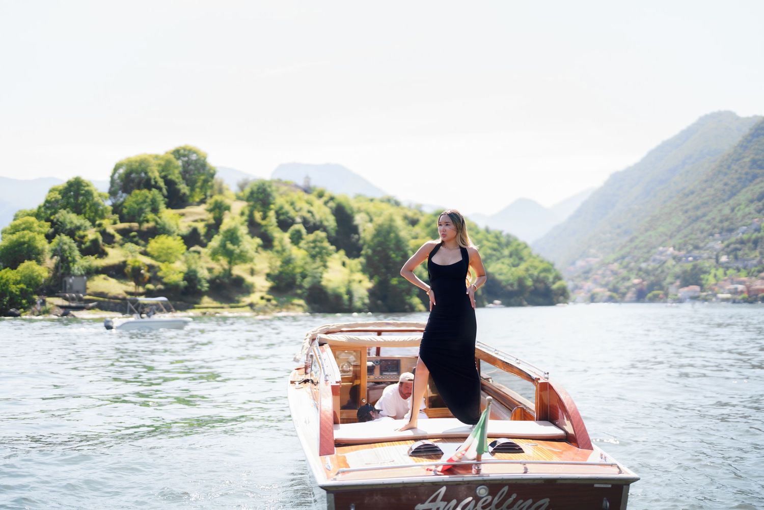 Luxury photographer Italy Como Lake creating editorial style portraits in Menaggio and Bellagio
