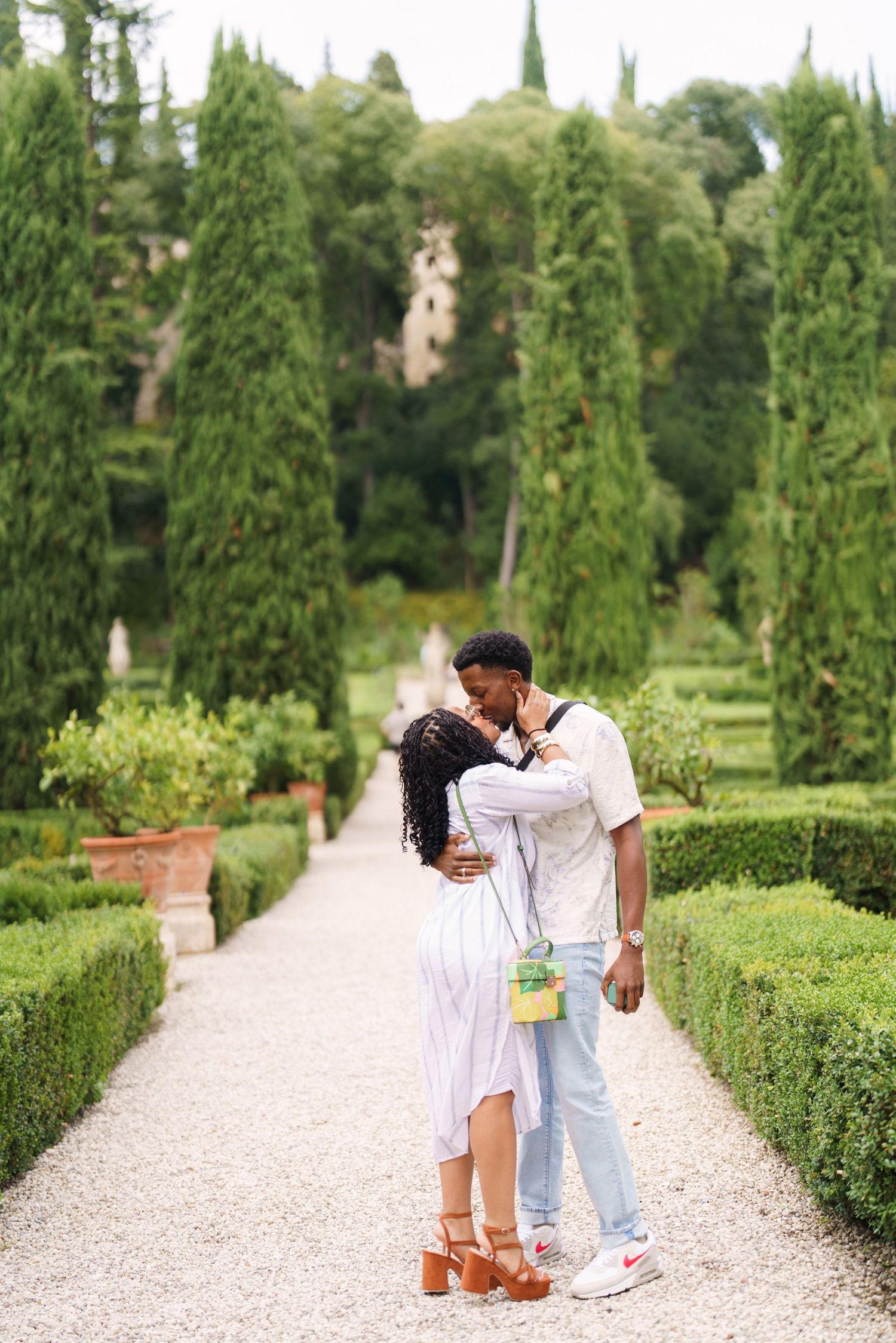 Surprise engagement proposal in Verona captured in cinematic and elegant photography style