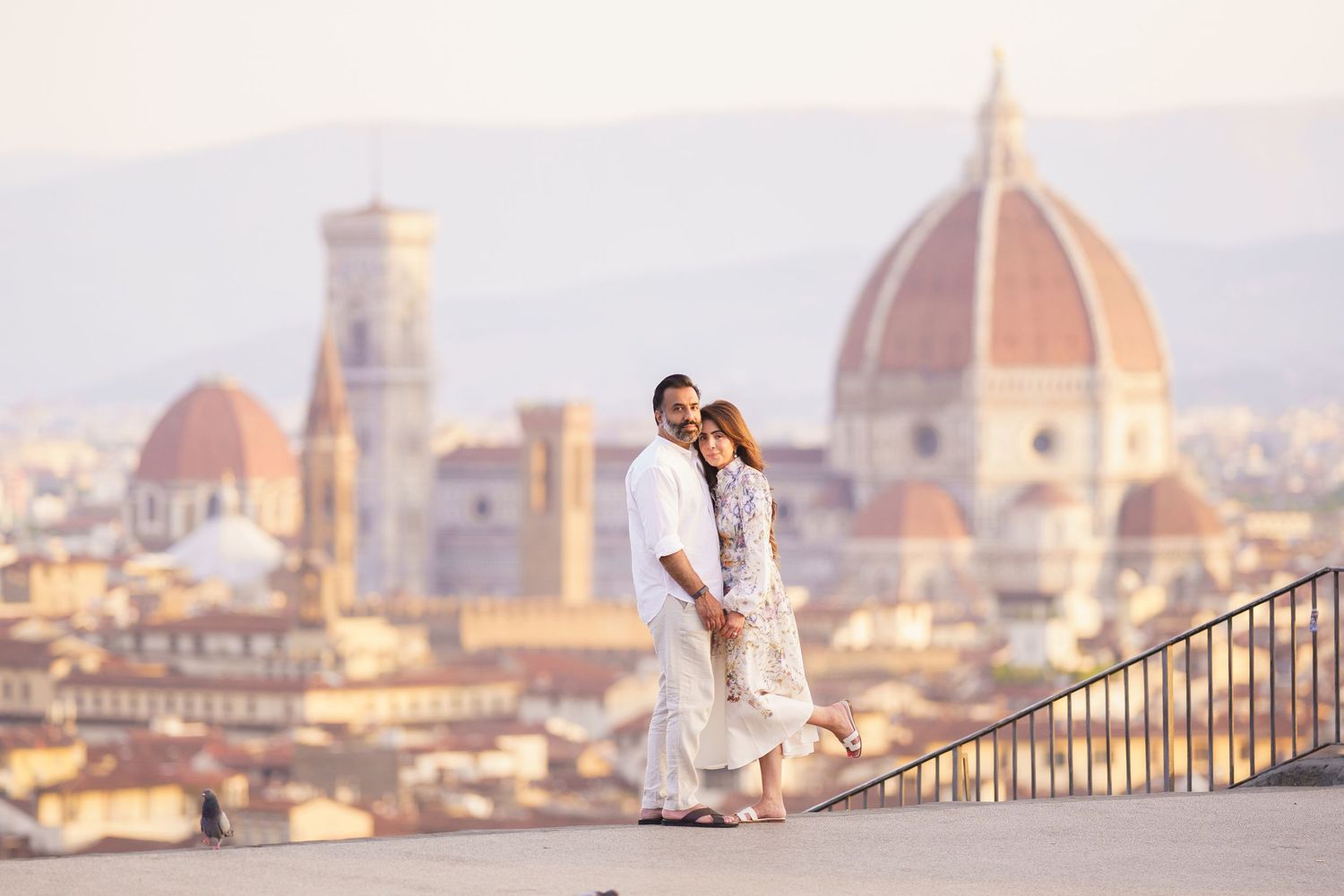 family photos Duomo Florence sunrise