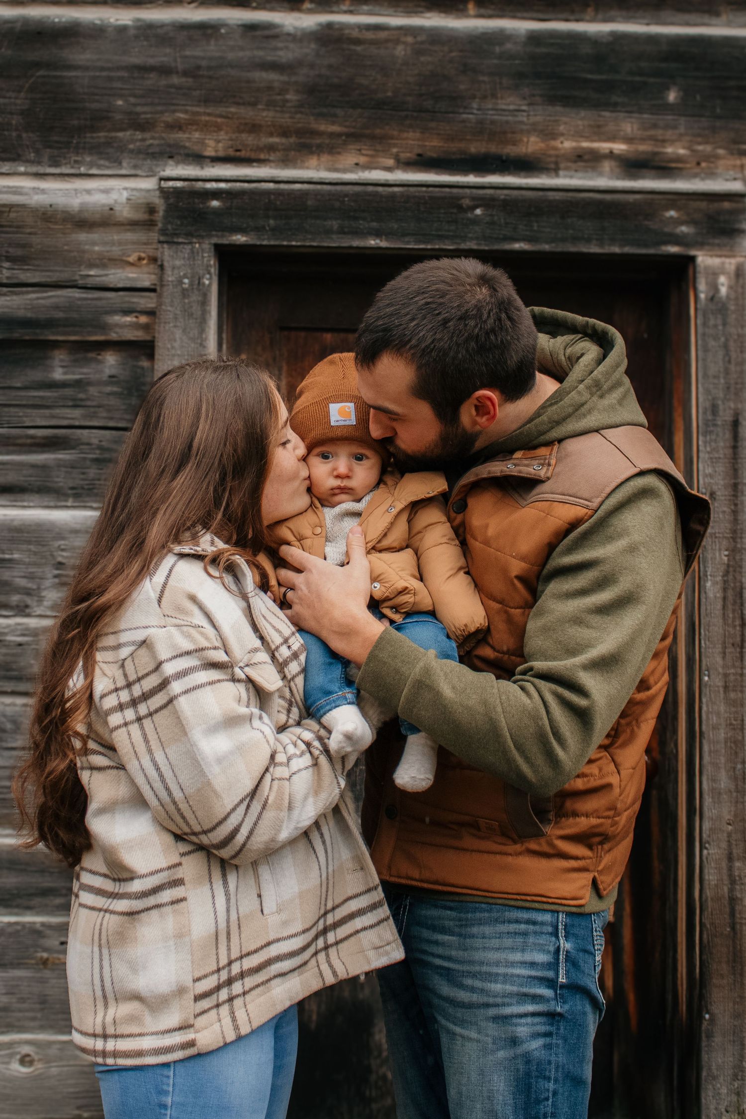 family of 3 with baby photography family photos