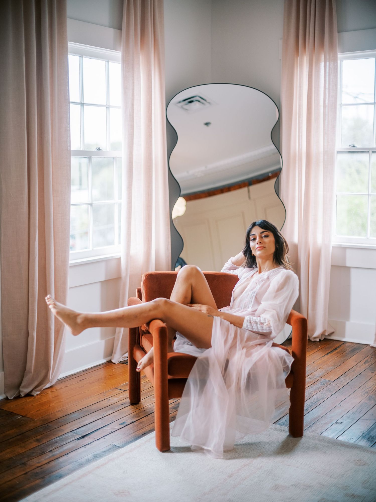 Empowering boudoir portrait in Savannah studio