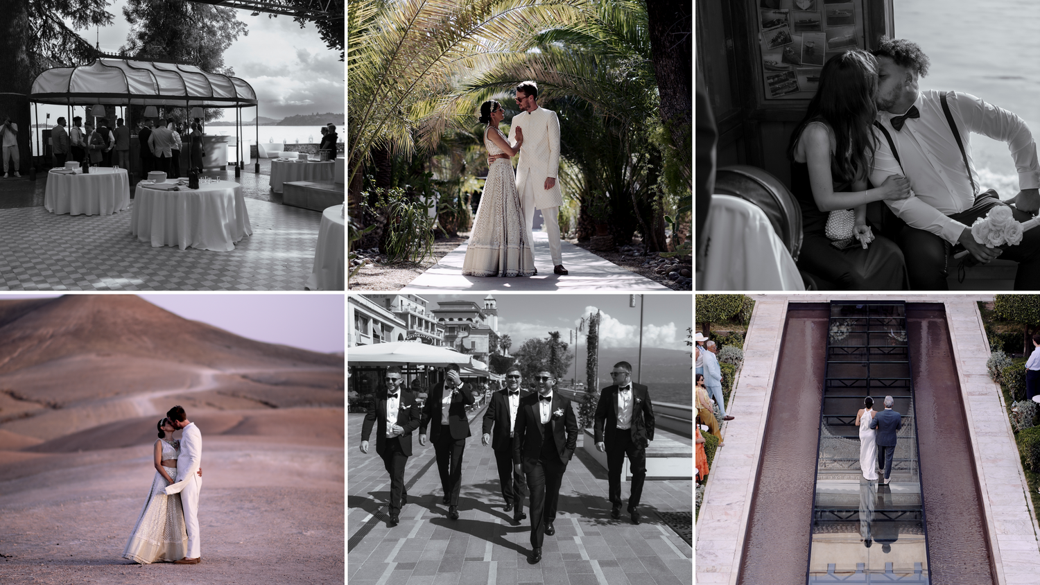 A moving gallery of wedding photos and film stills from weddings across Europe, the UK and Morocco.