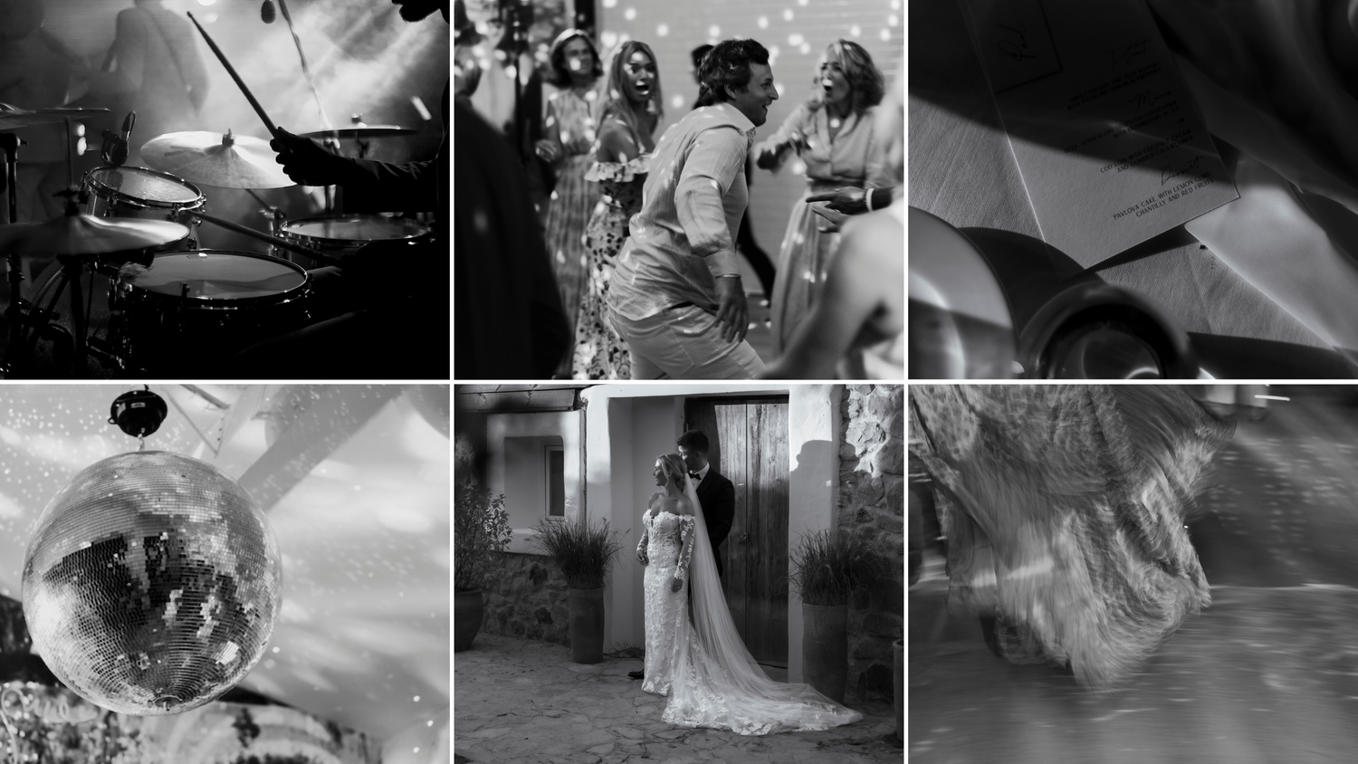 A moving gallery of wedding photos and film stills from weddings across Europe, the UK and Morocco.