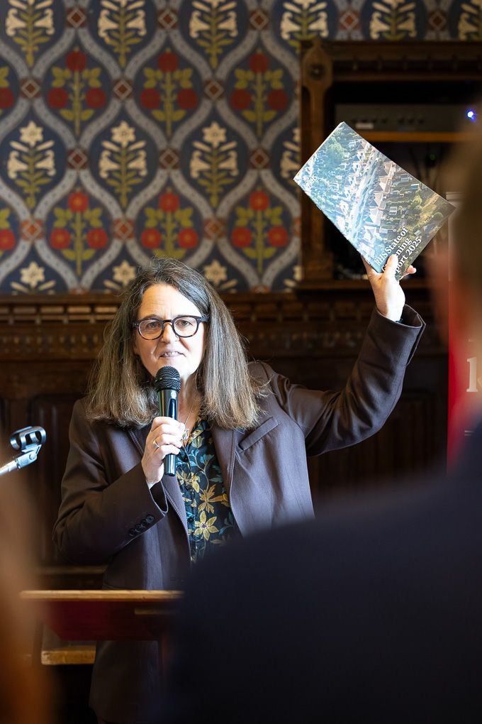 Clare Matterson, RHS Director General presenting the State of Gardening Report in the Houses of Parliament.