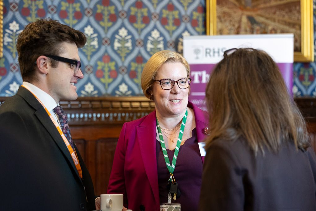 Event photography of Zoe Franklin MP in the Jubilee Room in the Houses of Parliament.