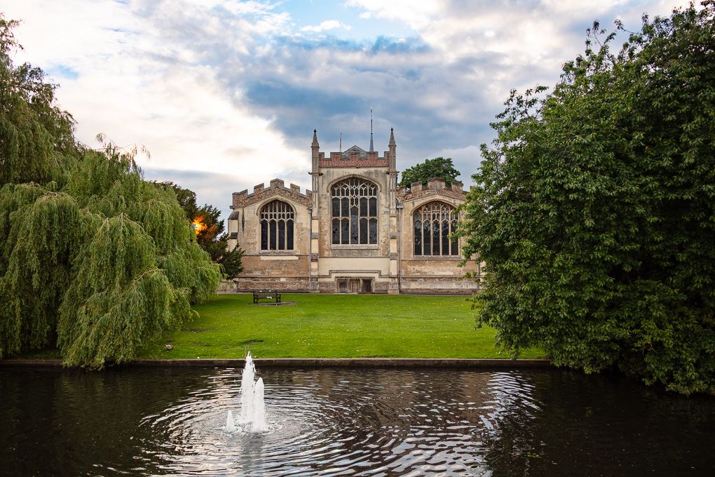 St Mary’s Church and River Hiz in Hitchin, Hertfordshire
