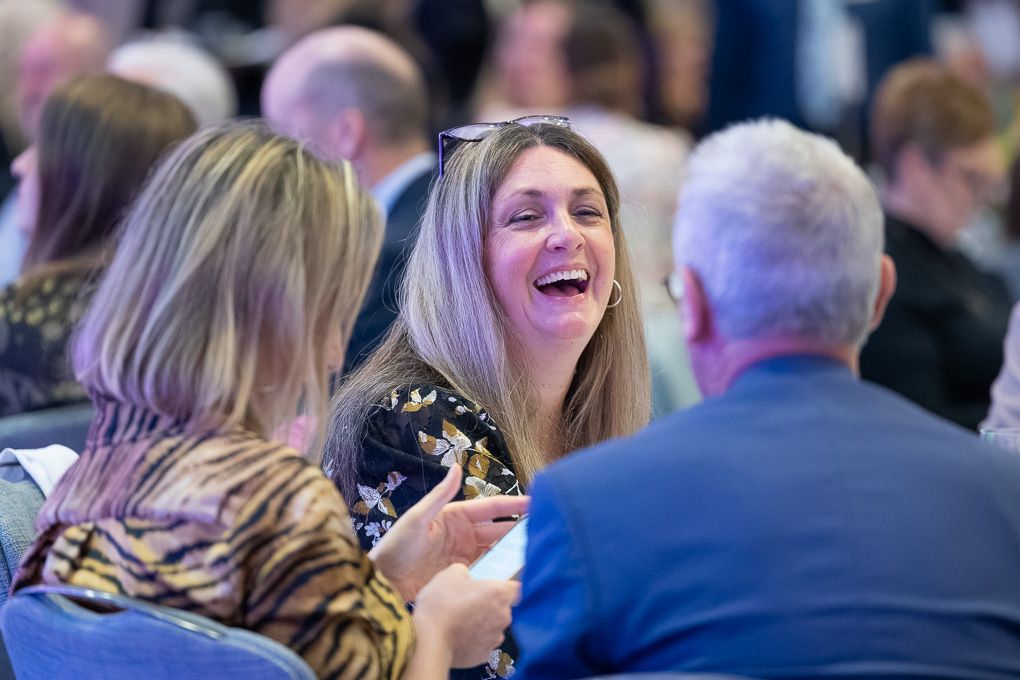 People enjoying themselves and laughing at the Britain in Bloom Awards 2025
