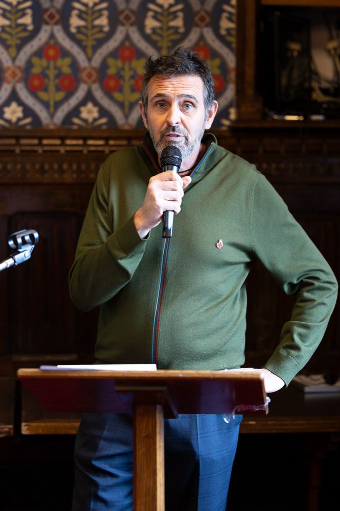 Broadcaster Adam Frost, talking at the RHS State of Gardening Report Event at the Houses of Parliament.