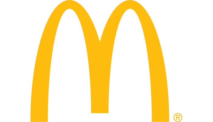 McDonald's iconic golden arches logo in yellow on white background.