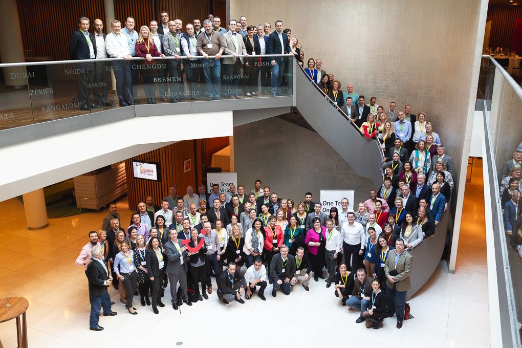 Corporate group photography in Hertfordshire conference venue