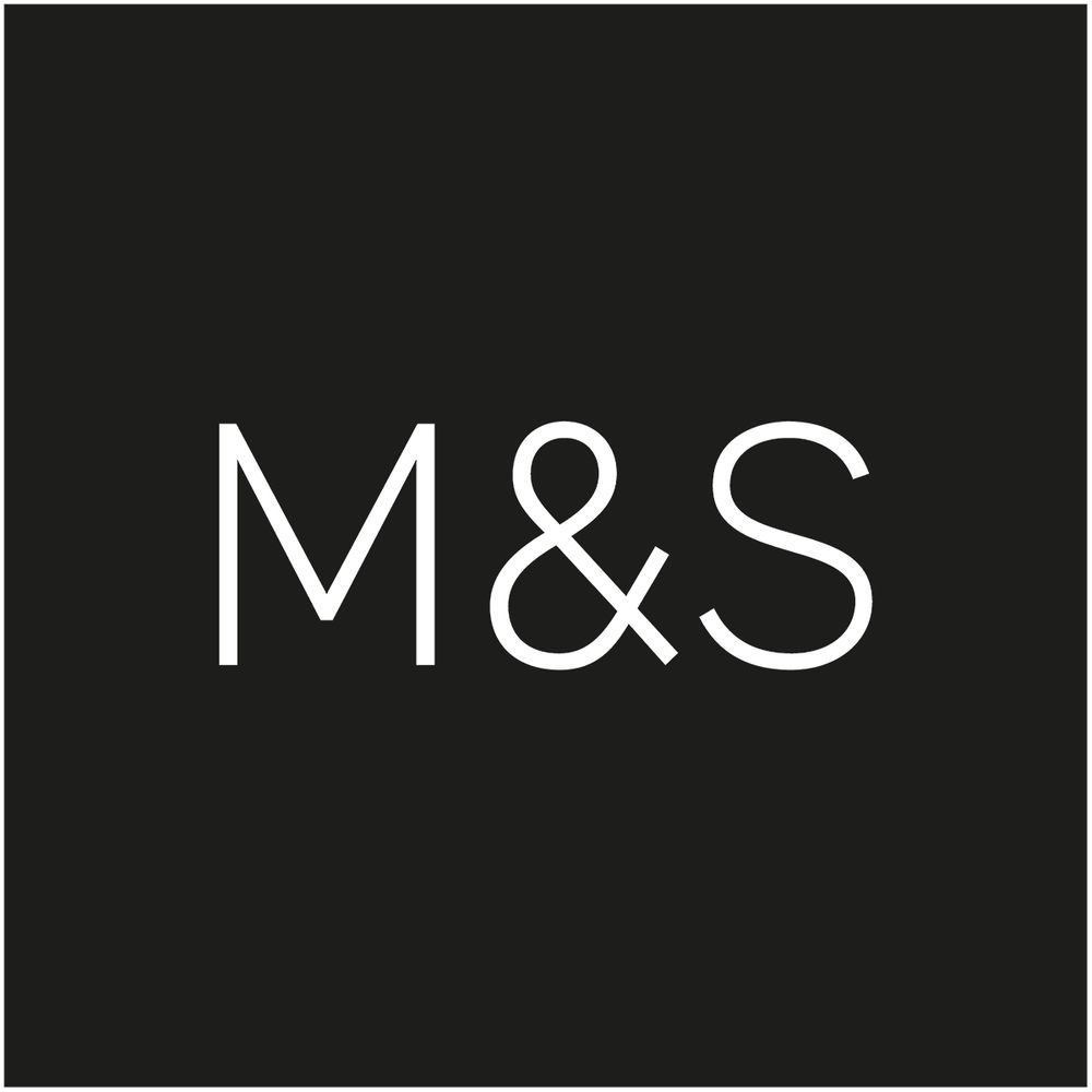 M&S Marks and Spencer logo in white text on dark background.