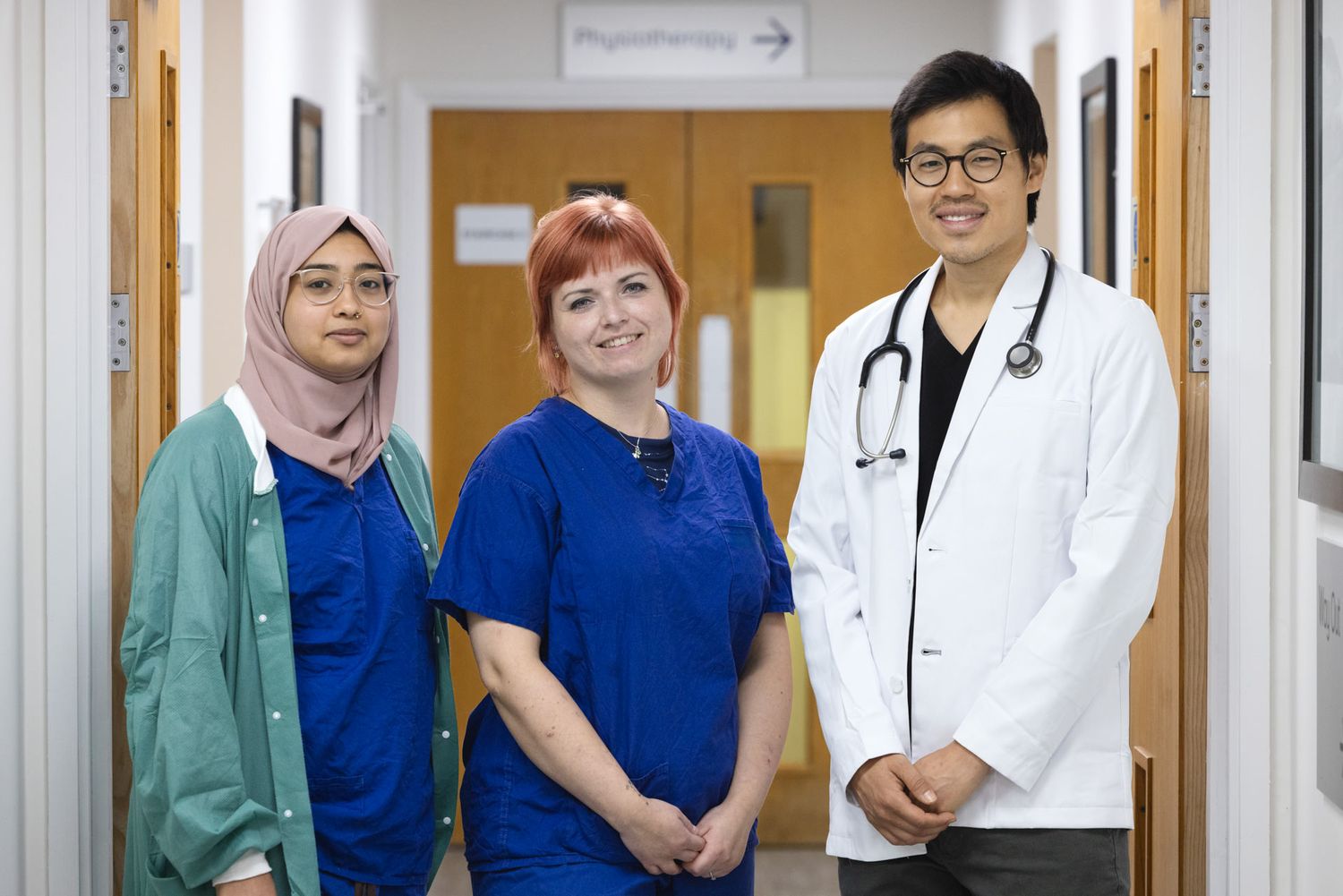 Healthcare team group portrait in Hertfordshire