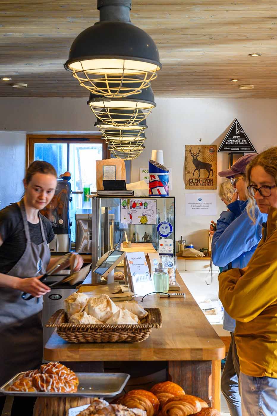 Interior of The Bakehouse café and bakery in Mallaig, Scottish Highlands