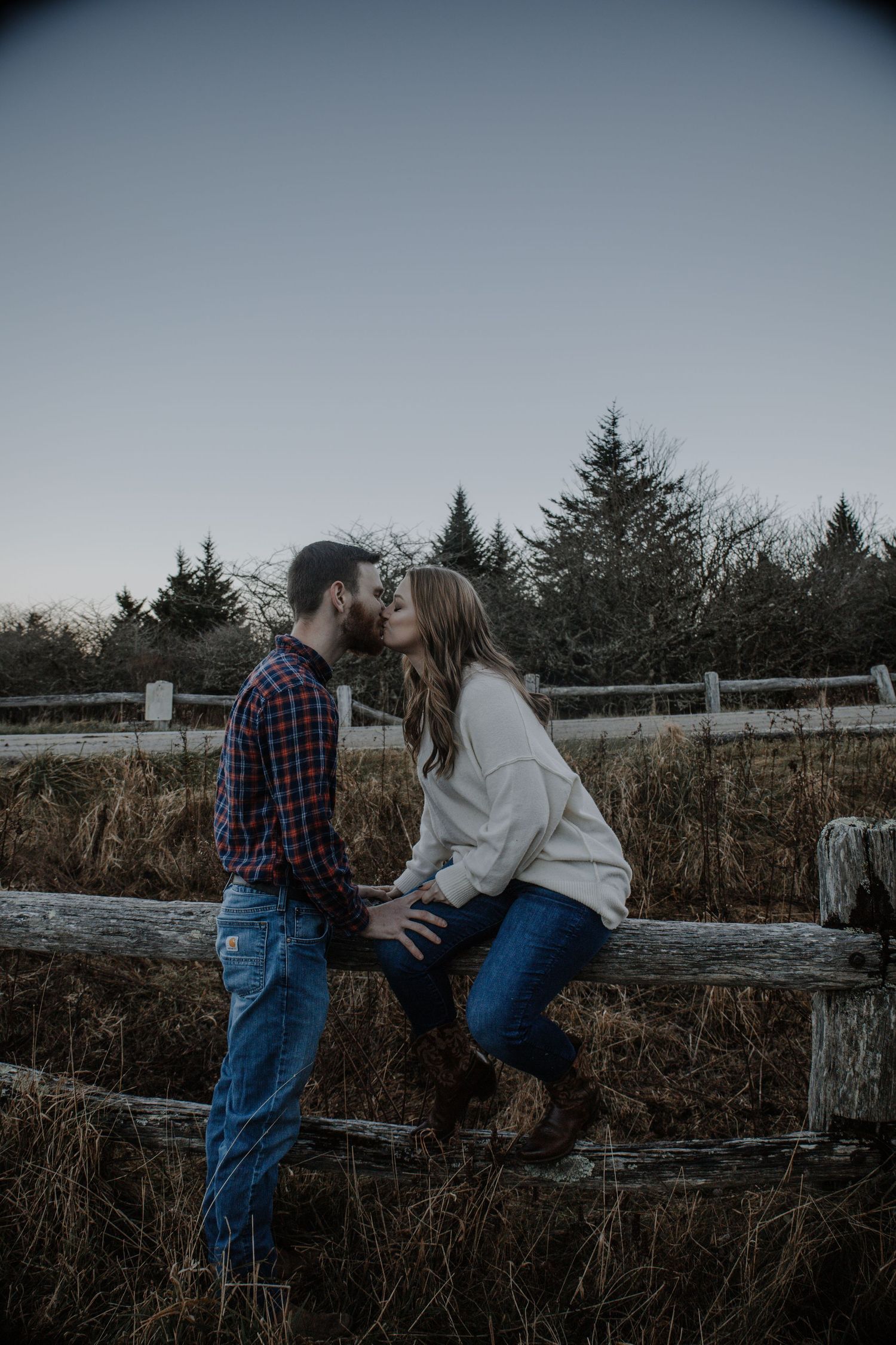 Outdoor Couples Session Blue Hour
