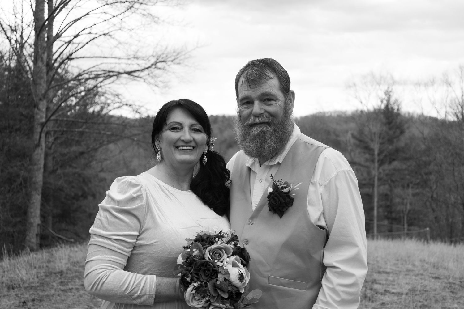 Black and White Wedding Portrait