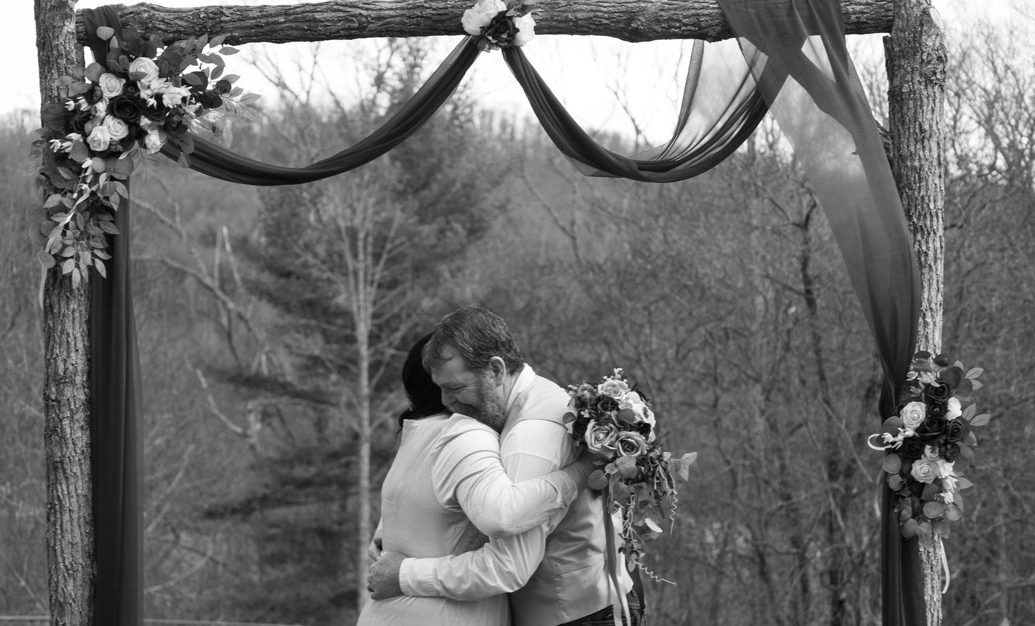 Black and White Wedding Portrait - Ceremony