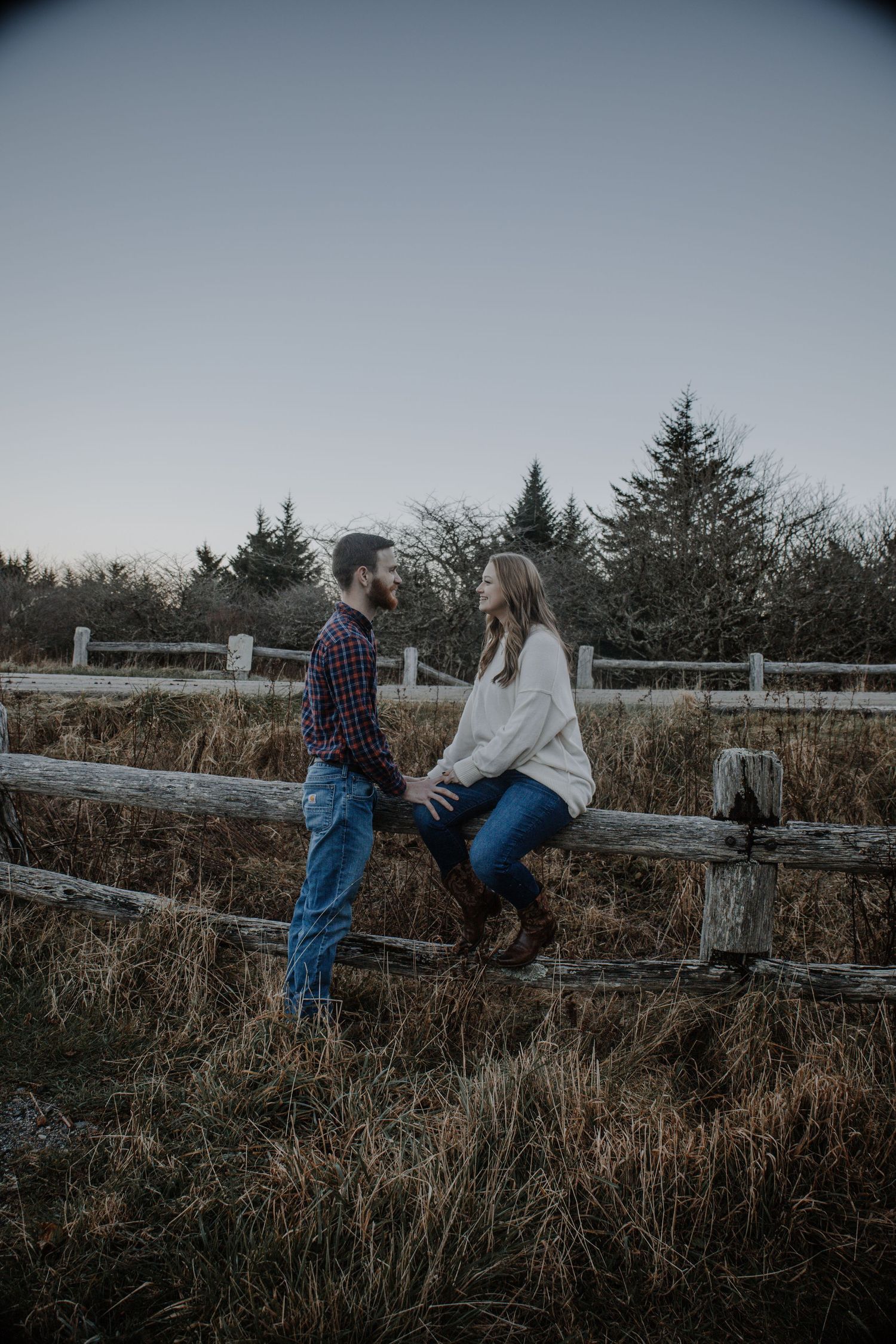 Outdoor Couples Session Blue Hour