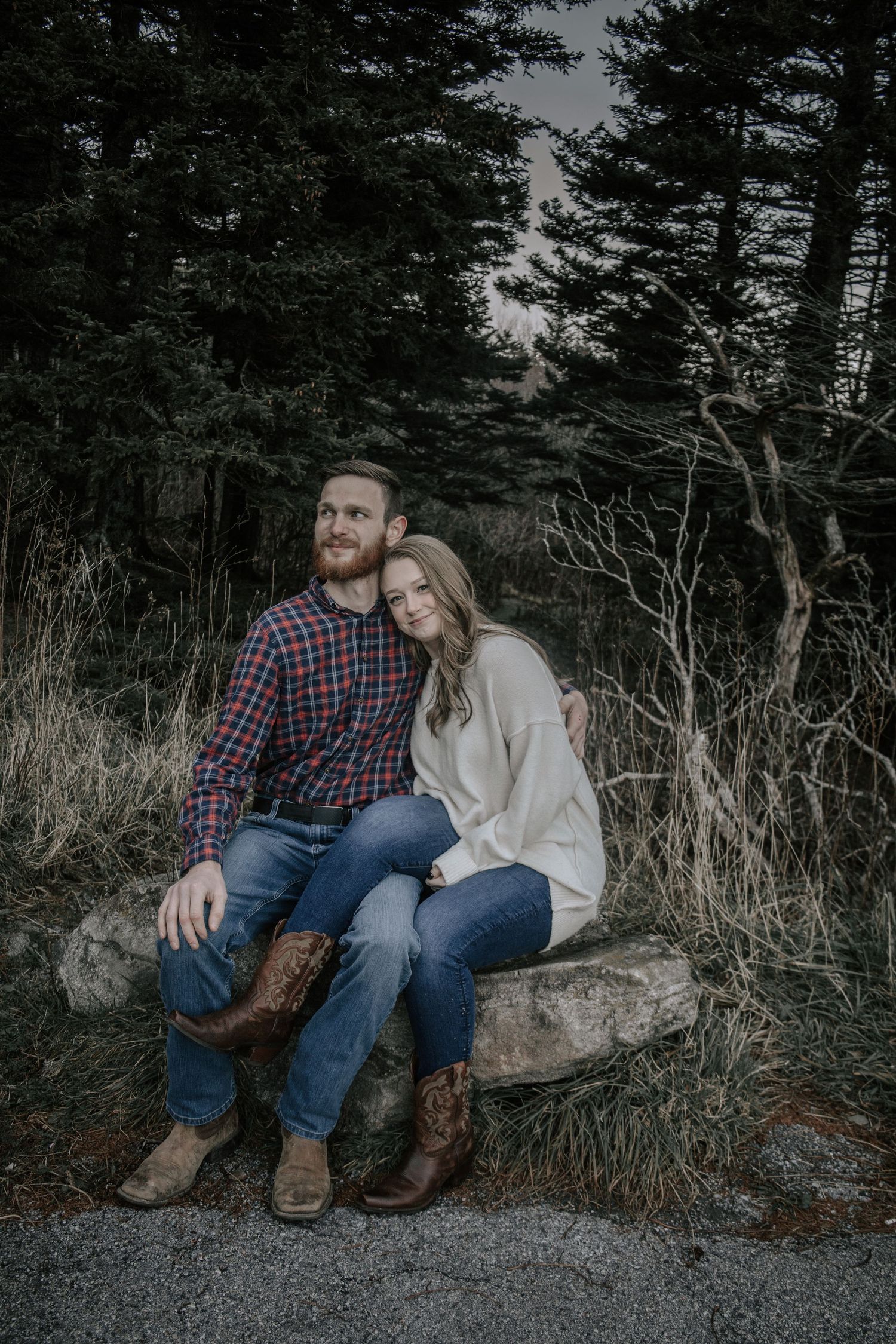 Outdoor Couples Session Blue Hour