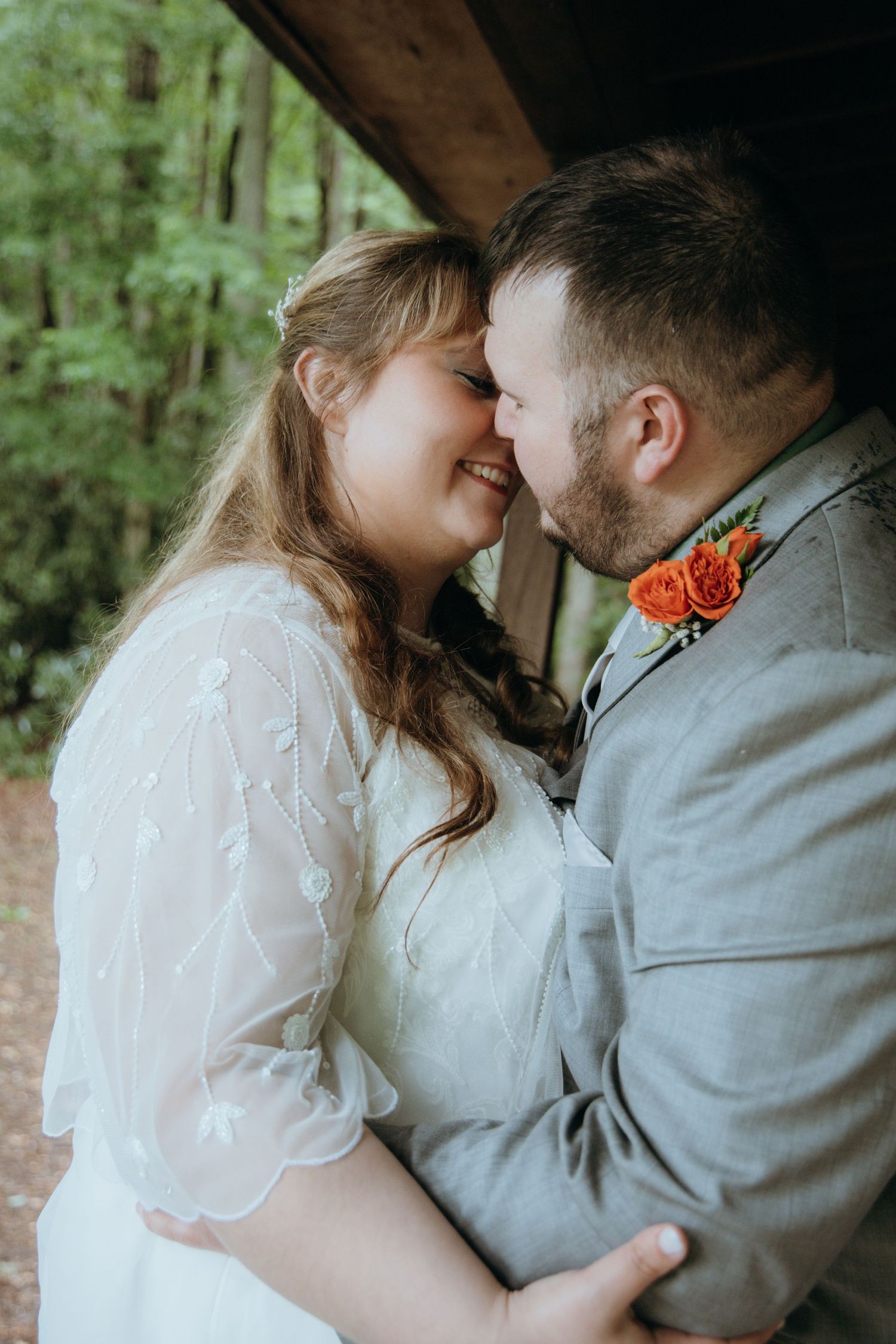 Romantic Wedding Newlywed Portrait- Unprompted and candid
