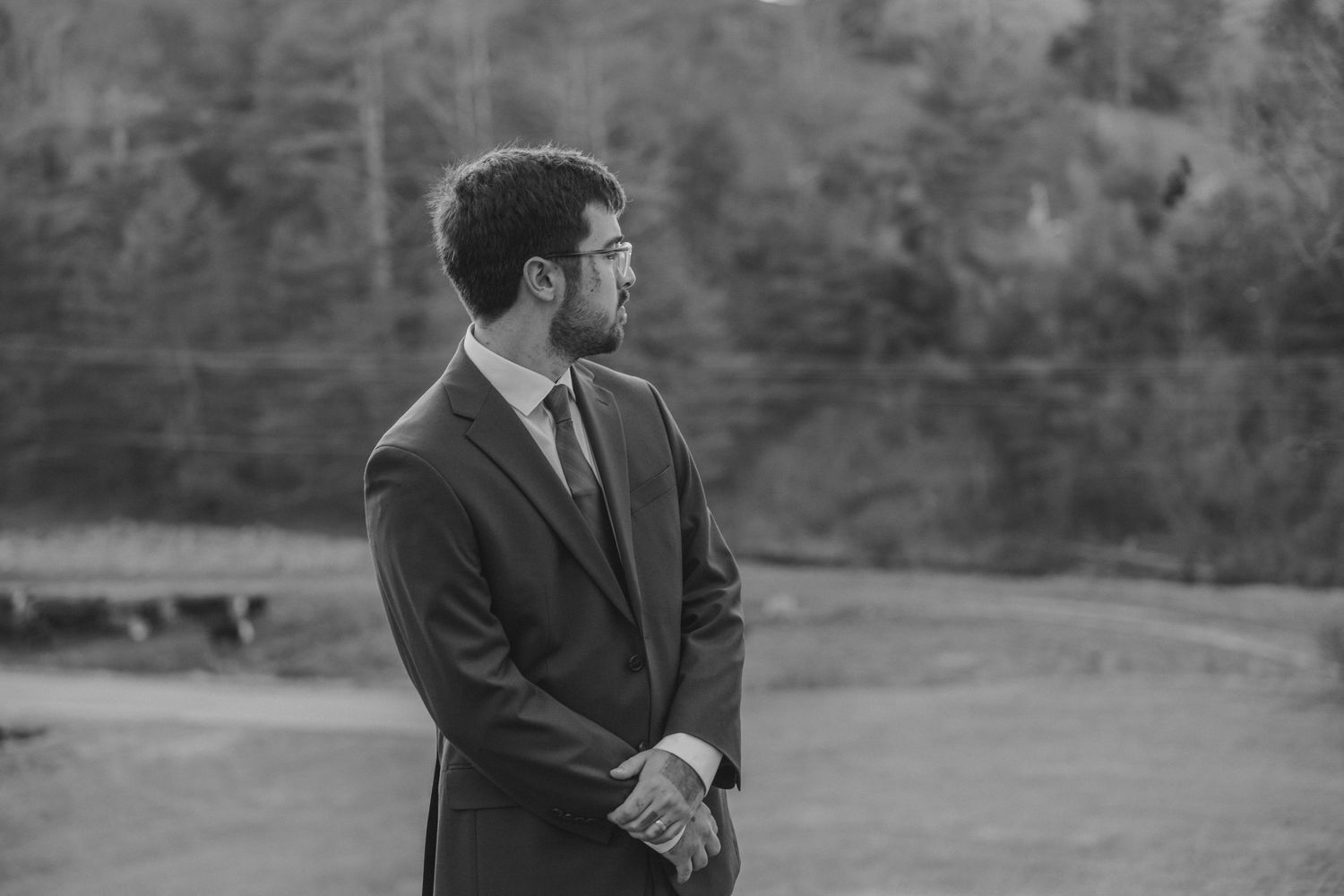 Groom Portrait- Black and White