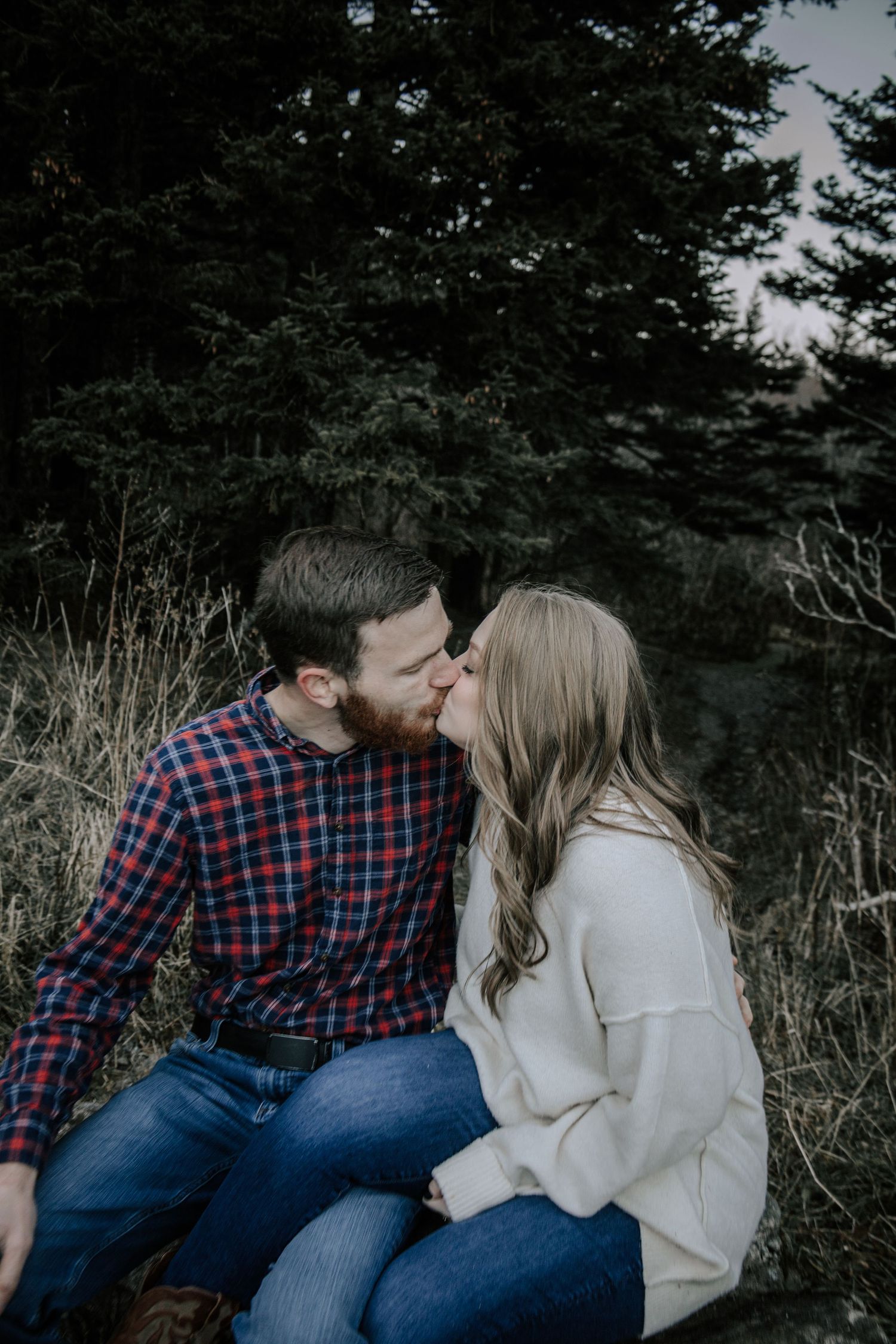 Outdoor Couples Session Blue Hour