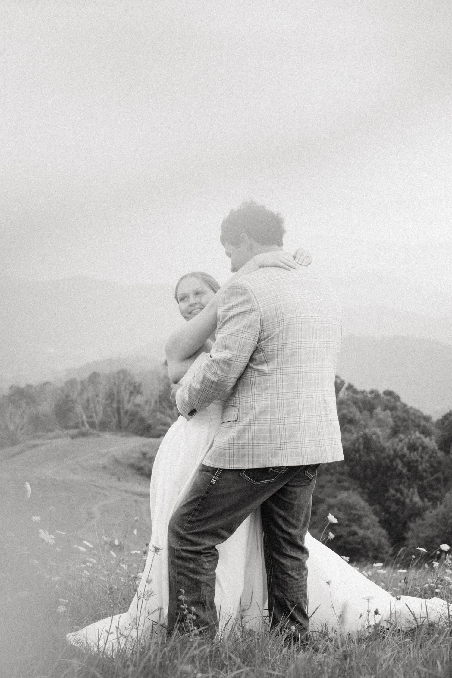B+W Creative Wedding Portrait