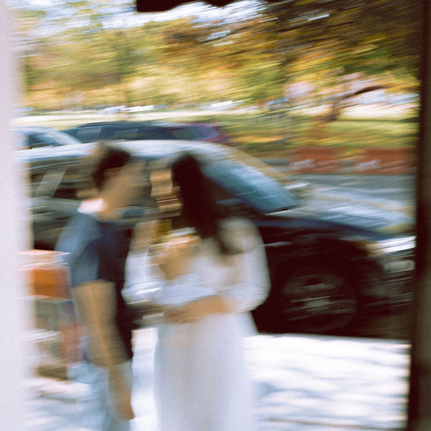 Olivia and Zane engagement session from their home to Queen West and Scarborough Bluffs, moody, unposed, intimate couple photos in Toronto.