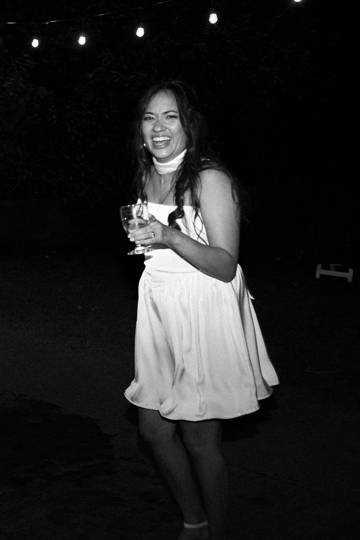 Bride partying on Toronto Island