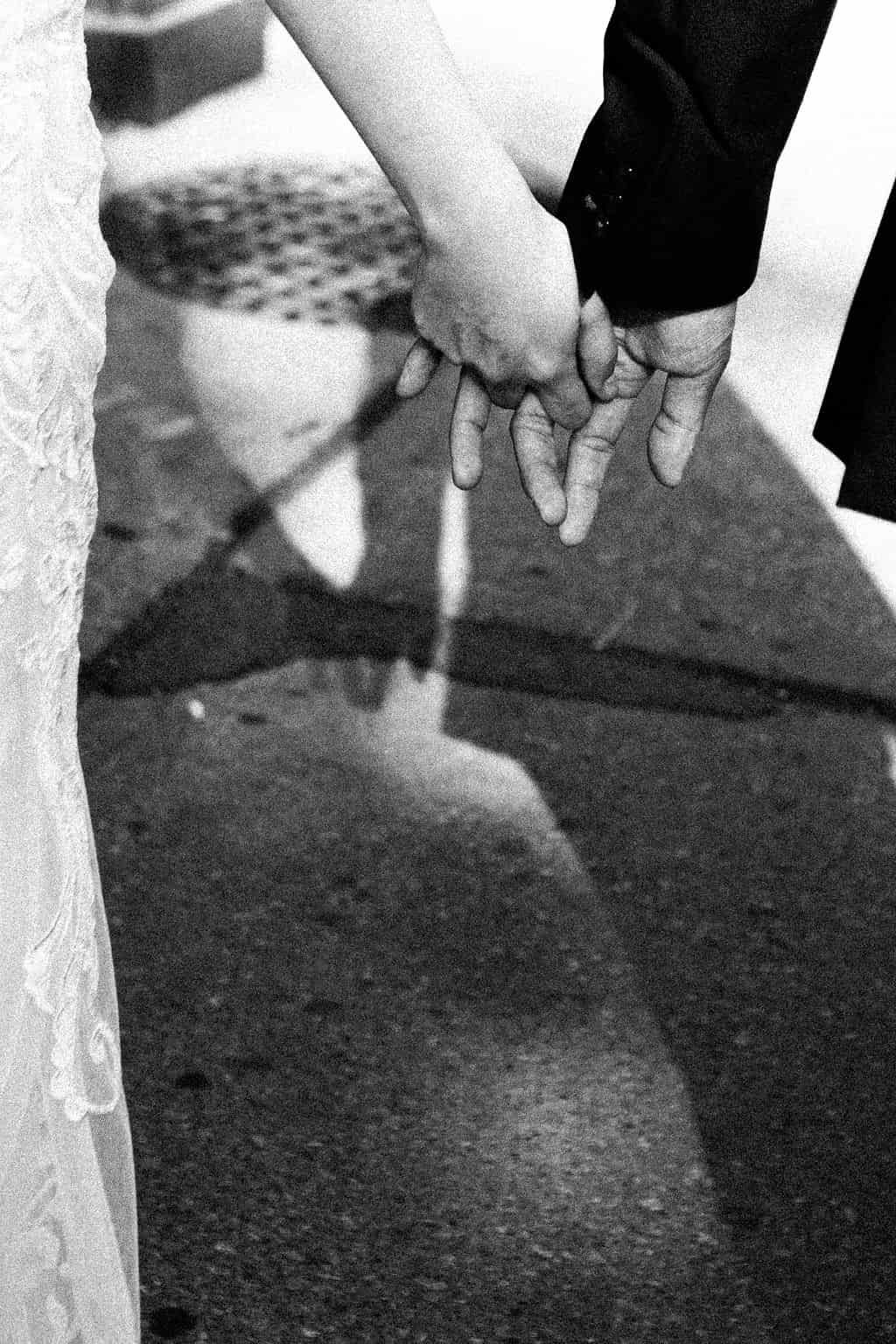 Couple walking through Kensington Market during Toronto elopement day