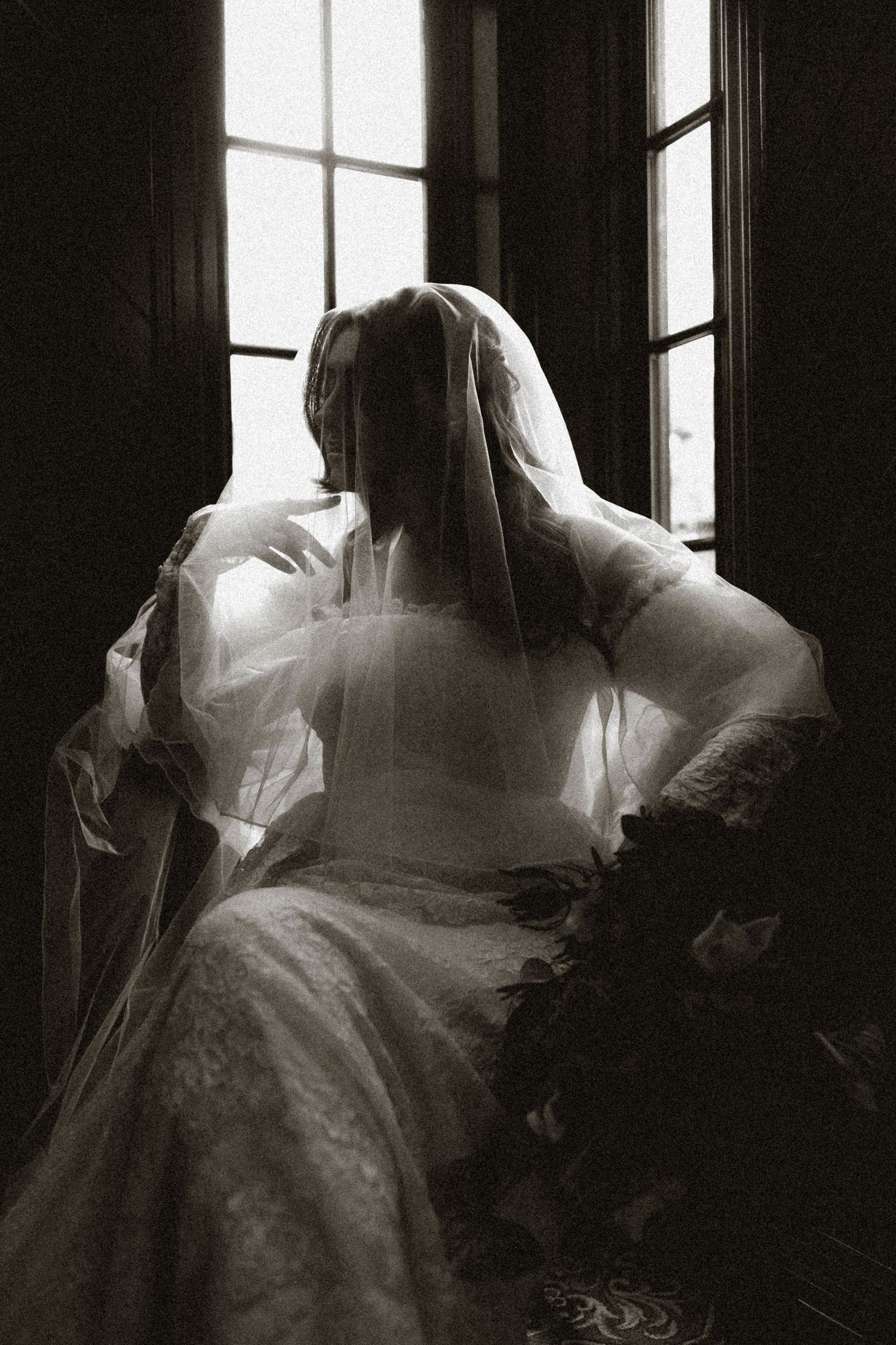 Editorial bride photography  at Old Mill Toronto fall wedding