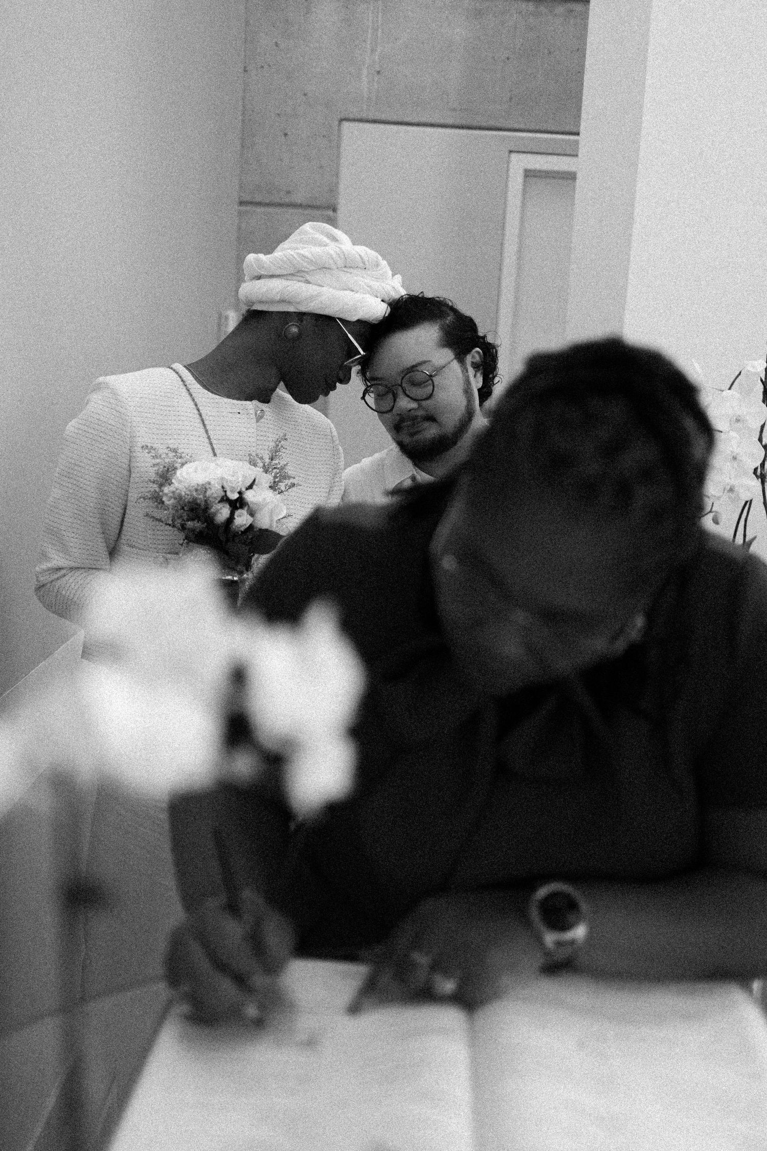 couple during intimate ceremony at Toronto City Hall