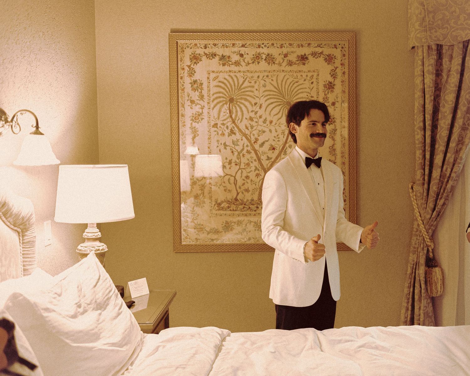 jewish groom getting ready  at Old Mill hotel Toronto