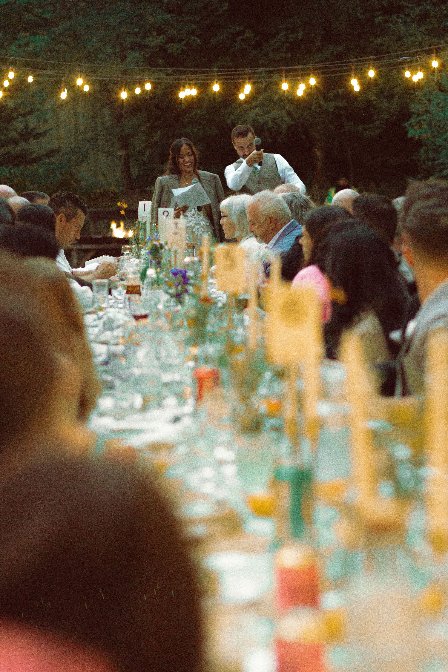 Bride and Groom during dinner on Toronto Island