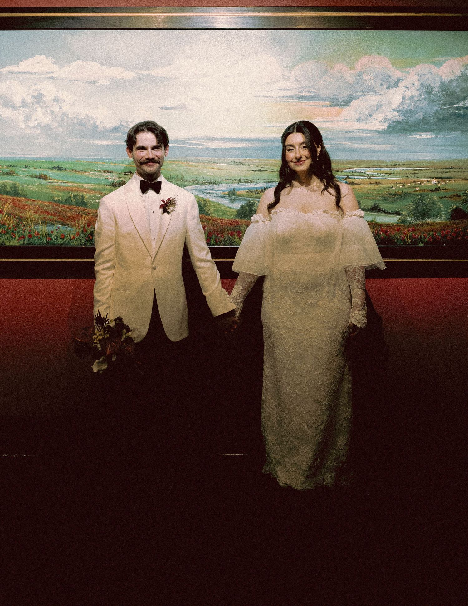 bride and Groom at Old Mill Toronto Fall wedding