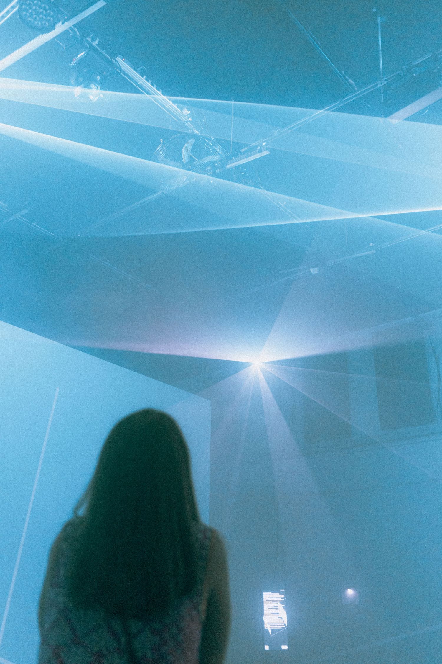 Ignazio Nicastro at NOXTE VOL V Luminal Connextions, by IC Contemporary, held at Body Shop Studios. art installations exploring lights.