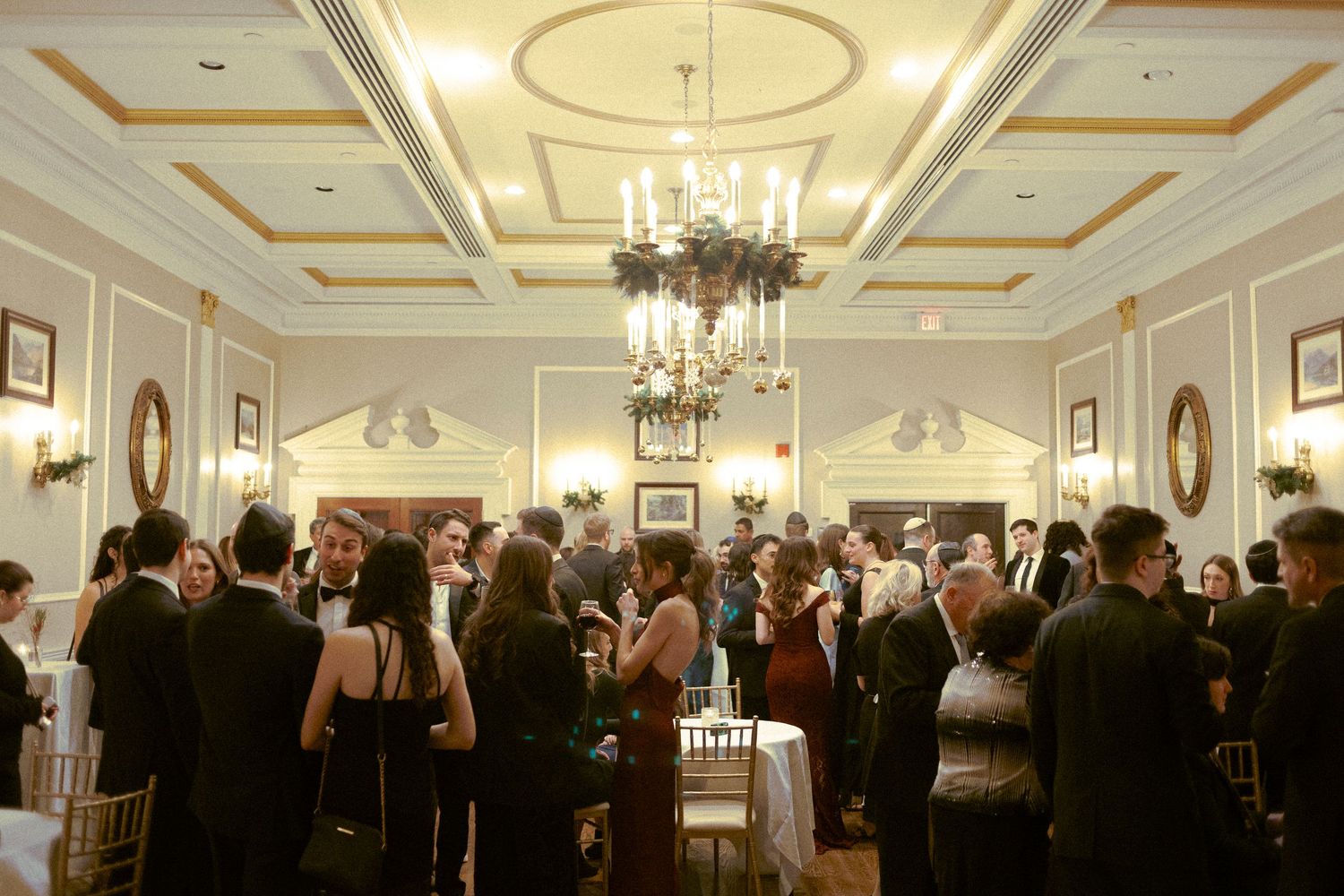 Balmoral room hosting Jewish cocktail at Old Mill Toronto with fall color wedding details