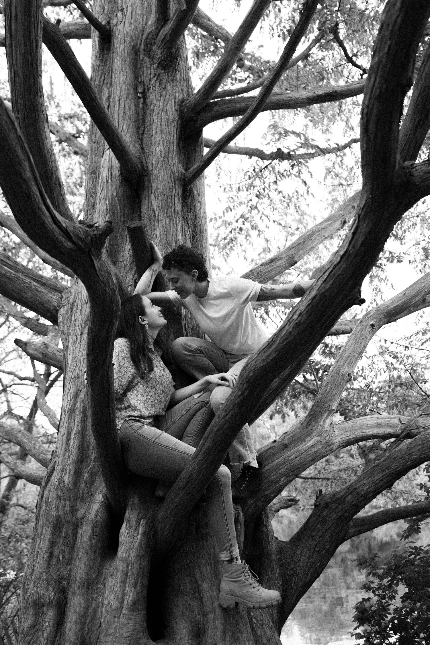 Lesbian American Couple’s Engagement Photoshoot at High Park in Toronto