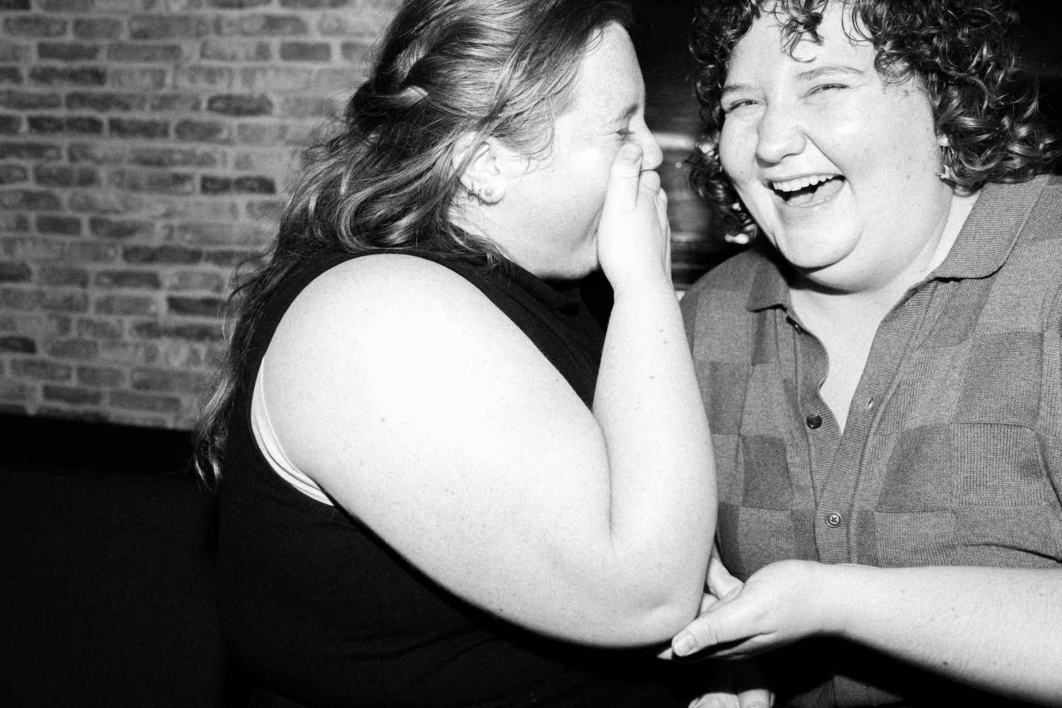 Guests dancing at queer wedding reception Granite Brewery Toronto