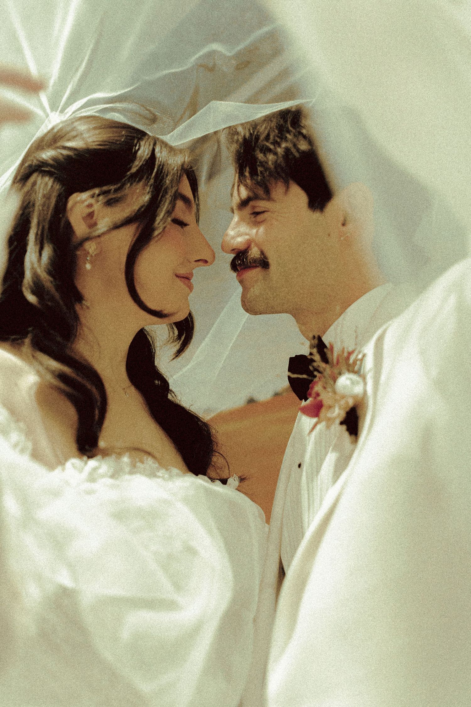 bride and groom cinematic couple photos at Old Mill Toronto fall wedding