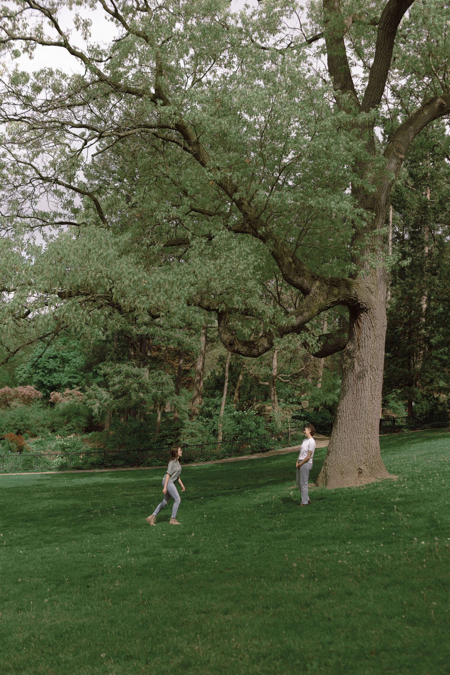 Lesbian American Couple’s Engagement Photoshoot at High Park in Toronto