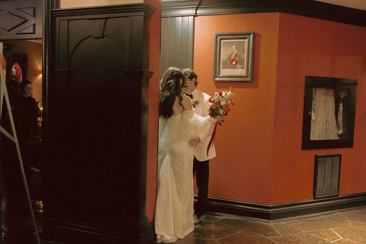 Bride and Groom at Old Mill Toronto Fall wedding