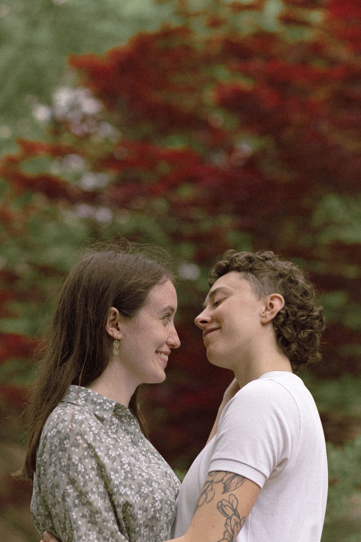 Lesbian American Couple’s Engagement Photoshoot at High Park in Toronto