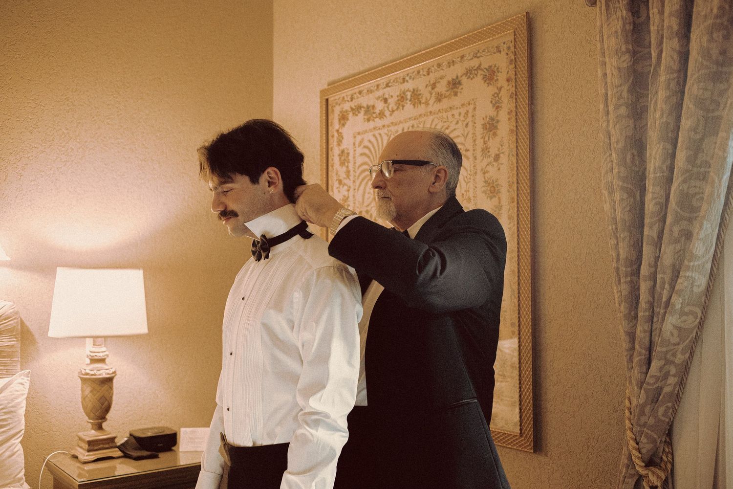 jewish groom getting ready  at Old Mill hotel Toronto