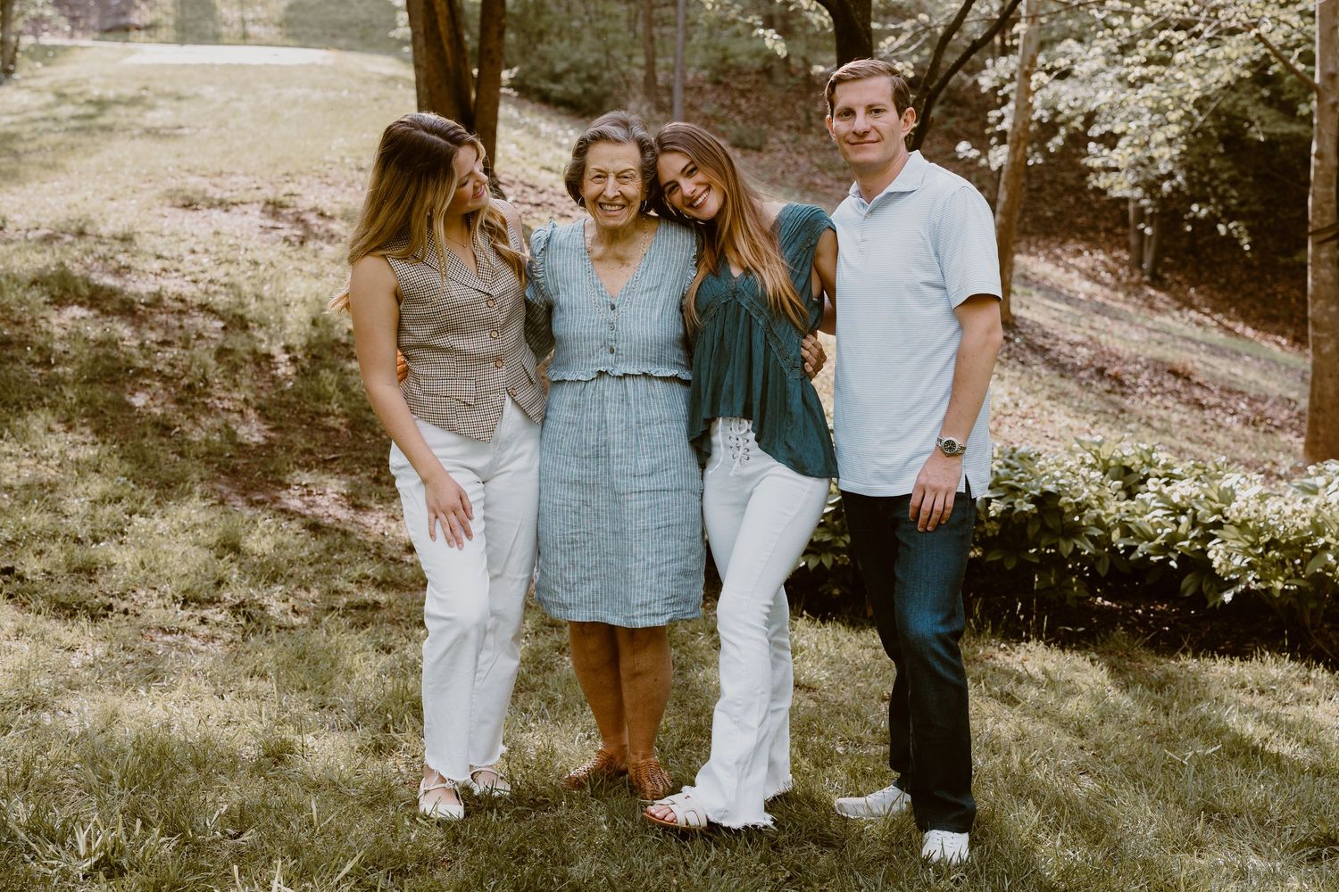 adult grandkids with grandma